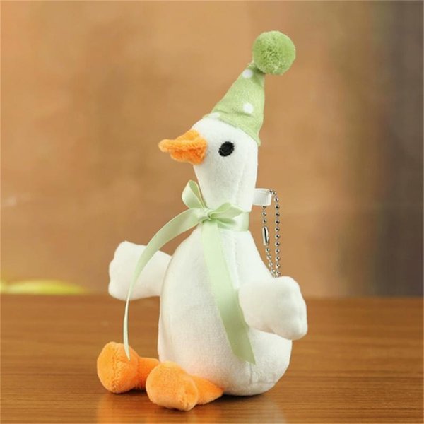 OkołO 20 Cm Uroczy BiałY Gęś Breloczek Pluszowa Zabawka Figurka DużA Gęś Ozdoba Do Torebki Breloczek Lalka Lalka Z Tkaniny 11Cm-30Cm-image