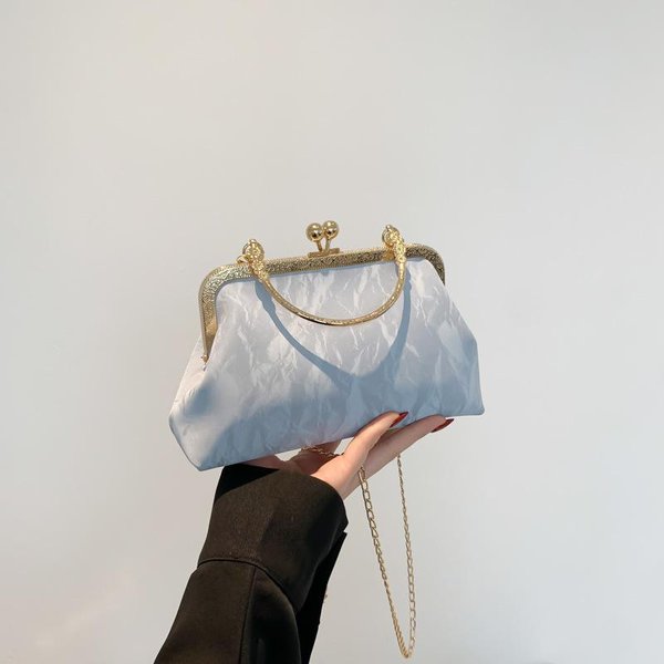 Jednolity Kolor Prosta I Delikatna Torebka Z Zamkiem Wiosna Nowa Wszechstronna Torba JednoramięCzna Crossbody MałA Kwadratowa Torebka Dla Kobiet-image