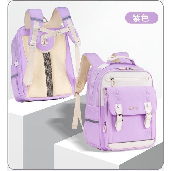 Mochila Infantil Bolsas Escolares Para NiñOs NiñAs Mochila Escolar Impermeable Primaria OrtopéDica Mochila Para Libros Mochila Infantil Beige-image