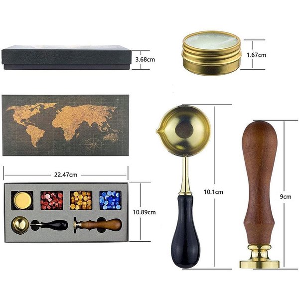 Sellos De Cera Kit De Cera De Sellar Invitaciones De Boda Olla Decorativa Para Sumergir Cera Set De Placas Para Estampar Empaque Manualidades-image