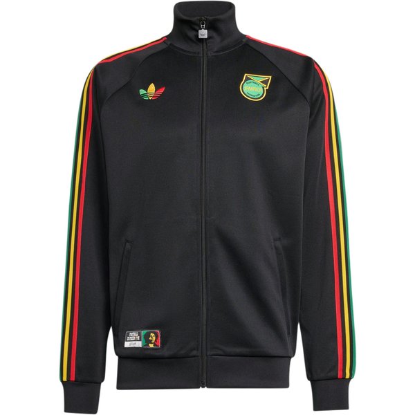 Adidas Originals X Bob Marley Jamaica Kurtka Sportowa Zapinana Na Zamek Z Wysokim Dekoltem MęSkie Kurtki JY5225 XL Black-image