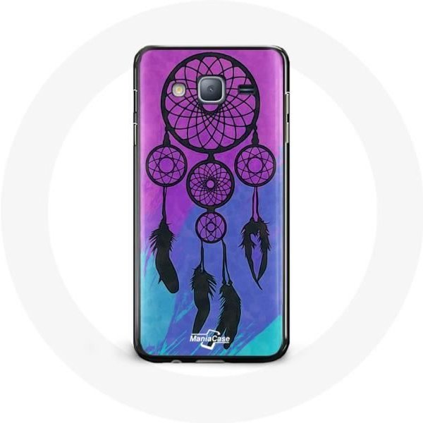 Funda Para Samsung Galaxy J3 AtrapasueñOs Negro Fondo Azul Y Morado-image