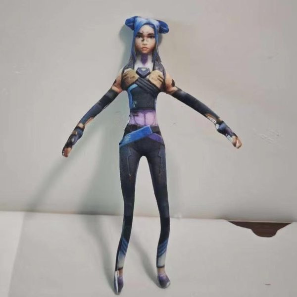28Cm Valorant Agent Gra RęCznie Robiona Kolekcjonerska Pluszowa Lalka Anime Cosplay Figurka Z Pozycjonowalnym Abstrakcyjnym Szkieletem Z Drutu 28Cm-image