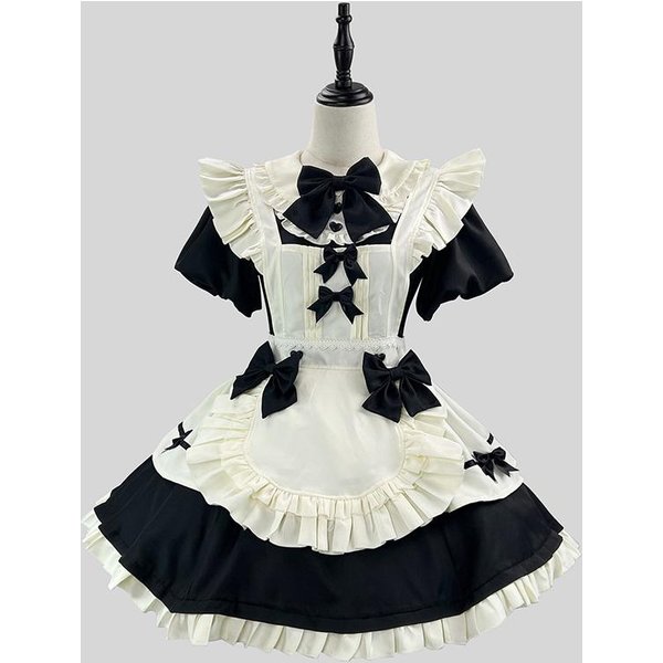 S -5XL Uroczy StróJ Dziewczynki Lolita SłUżKa Kostium Cosplay Kobiety Kelnerka SłUżBa Fartuch Sukienka Ubrania Imprezowe Xxxl-image