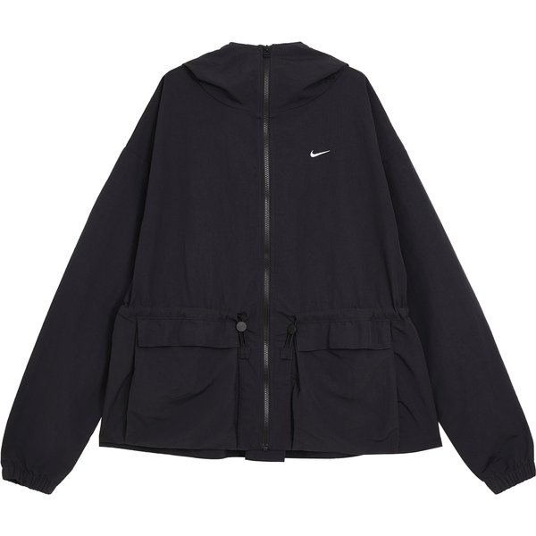 Chaqueta Casual Con Capucha Y Cremallera De Color SóLido Nike Para Mujer Chaqueta Negra FN3670-010 S Black-image