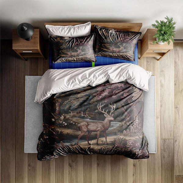 Zestaw Poszwy Na KołDrę Taupe Cottagecore Dzikie Jelenie EU Pojedynczy PodwóJny King US Twin Full Queen Rozmiar Zestaw PośCieli 140X200Cm-image