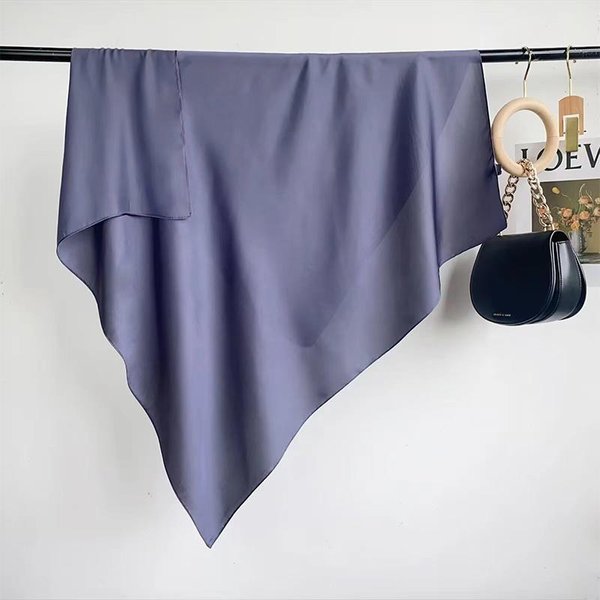 90 Cm Jednokolorowe Chusty Na Szyję HidżAbowe Szale Dla Kobiet Jedwabny Satynowy Opaska Na WłOsy Szaliki Na WłOsy Damskie Kwadratowe Szale Chusty Na GłOwę Dla Pań-image