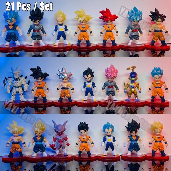 Dragon Ball Z Super Saiyanin Son Goku Figurka Anime Son Gohan Vegeta Broly Piccolo Majin Buu Zestaw Figurka Akcji Model Prezenty Zabawka-image