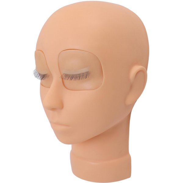 Cabeza De Maniquí Para Extensiones De PestañAs Tacto Suave Cabeza De Maniquí Para PráCtica De PestañAs Con PáRpados Intercambiables-image