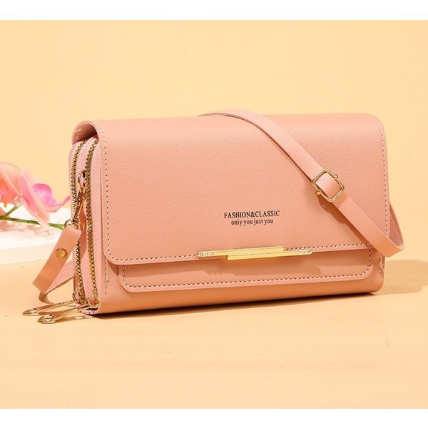 SkóRzana Torba Listonoszka PU Z Paskiem Modna Torba Crossbody Na Ramię DużA Pojemność Portfel Damski Torebka Beige-image