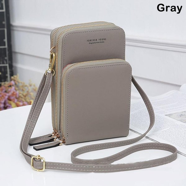 Torebka Na Telefon KomóRkowy MałA Torba Na Ramię Torba Na Telefon KomóRkowy Moda Codzienne UżYtkowanie Etui Na Karty Mini Torba Na Ramię Dla Kobiet Gray-image