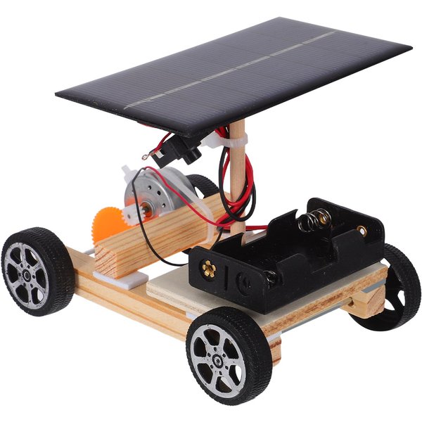 Drewniany Zestaw Samochodzik Solarny DIY Kreatywny Wynalazek Zestaw Edukacyjny Stem Dla Dzieci RęCzne ZdolnośCi Motoryczne Aktywne MyśLenie-image