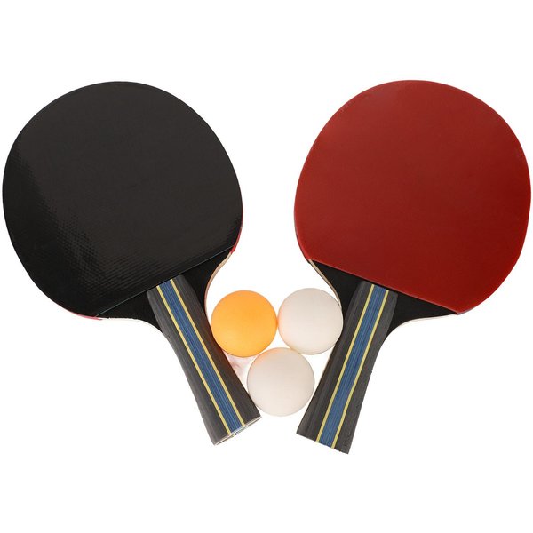 Set De Paletas De Ping Pong Regail Set PortáTil De Tenis De Mesa Con Bolsa De Transporte 2 Raquetas 3 Pelotas Brown-image