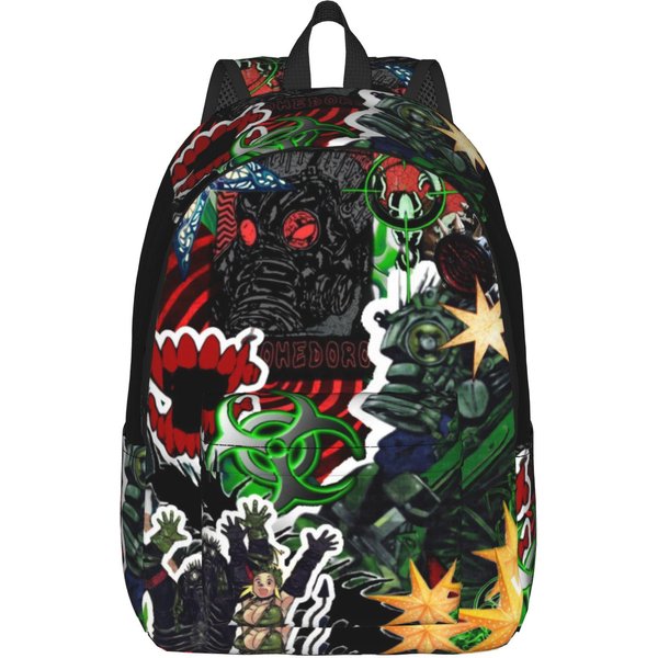 Mochila De Anime Dorohedoro Para Hombres Mujeres Genial Estudiante Mochila Diaria De Negocios Bolsas De Lona Para La Universidad Outdoor 15 Inches-image