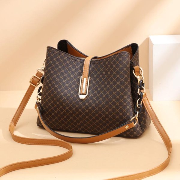 Yogodlns, Bolso De Cubo Estampado, Bolso De Hombro De Cuero De PU Para Mujer, Marcas De Moda, Bolso Cruzado, Bolso Con Solapa De DiseñAdor, Bolsos De DiseñAdor 26X12X19Cm Gray-image