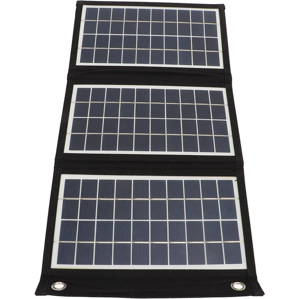 Panel Solar Plegable De 15W 5V Doble USB De Alta Eficiencia Cargador Solar De Silicio Policristalino Para Black-image