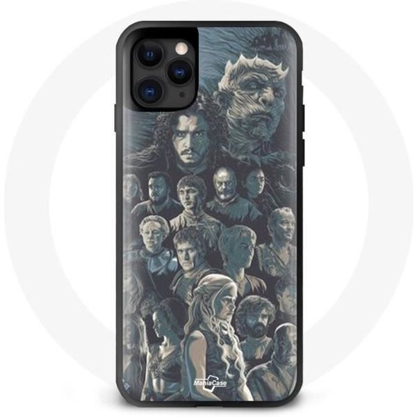 Funda Para Iphone 12 Pro - Maniacase - Juego De Tronos - PóSter Personajes - Fondo Gris - PláStico Gris-image