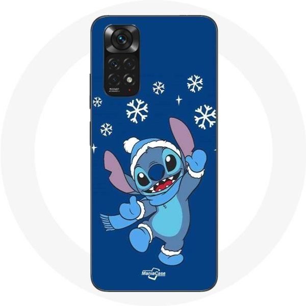 Funda Para Xiaomi Redmi Note 11S Stitch Nieve Navidad Azul-image