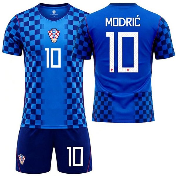 Koszulka PiłKarska Mistrzostwa ŚWiata 2026 Chorwacja Wyjazdowa Nr. 10 Koszulka Modricia DziecięCa Koszulka PiłKarska Reprezentacja Narodowa 28#-image