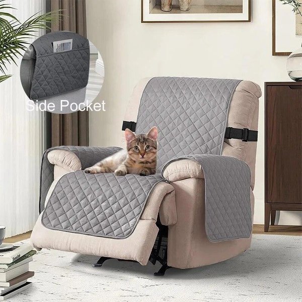 Funda Para SillóN Reclinable Repelente Al Agua Fundas Para Sillones Sofá Con Correa Ajustable Protector De Muebles Para Sala De Estar-image