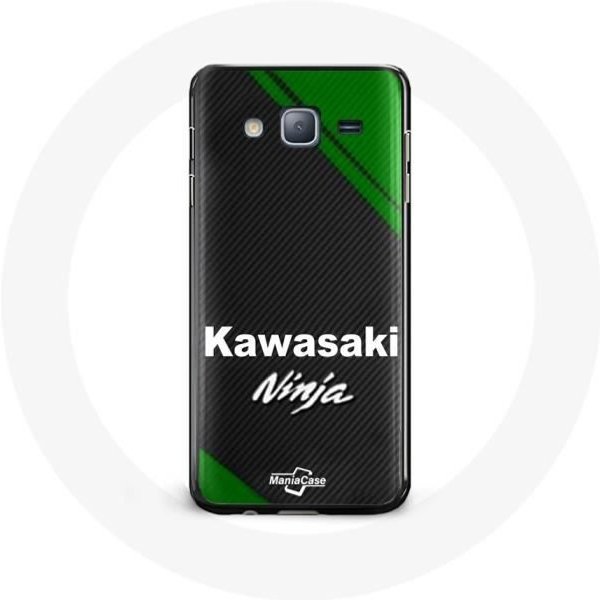 Funda - Kawasaki - Galaxy J3 2016 - Negra - Logo - ProteccióN RíGida-image