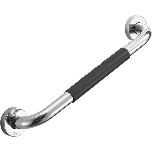Barra De Agarre Para BañO, Ducha, BañEra, Soporte Para Discapacitados, Barra De Agarre De Equilibrio, Antideslizante De Acero Inoxidable 33Cm Black-image