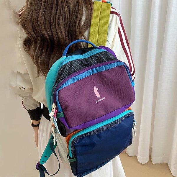 Lekki Plecak Z Nadrukiem Alpaki, Unisex, Wielokolorowy, Casualowy Plecak Na Co Dzień, Do WęDróWek I DojazdóW Fioletowy-image