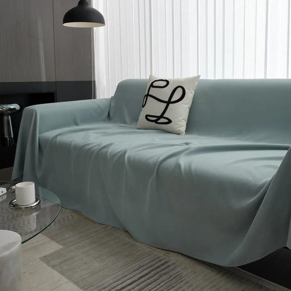 Toalla Para Sofá De Arte De Tela De Color SóLido Chenilla Toalla Para Sofá Manta Funda Para Sofá Universal Para Cuatro Estaciones Anti-ArañAzos De Gato Manta Para Sofá 90X90Cm1Pcs-image