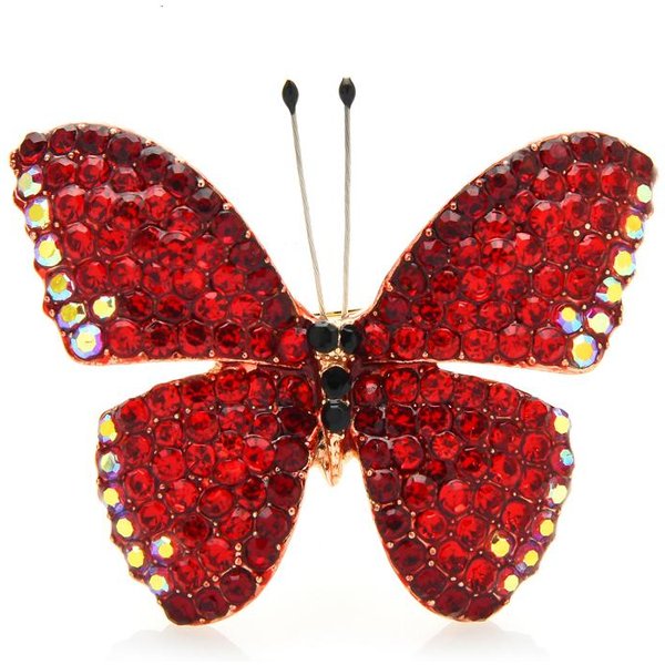 Broches De Mariposa Completos De PedreríA Para Mujeres Unisex Color Insecto Bodas Oficina Pines De Broche Regalos-image