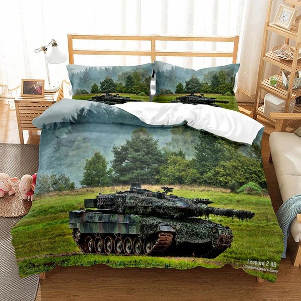 Juego De Funda NóRdica Para Tanques Militares TamañO King Queen Doble Completo Twin Individual Juego De Ropa De Cama Para NiñOs US Twin(172X218Cm)-image