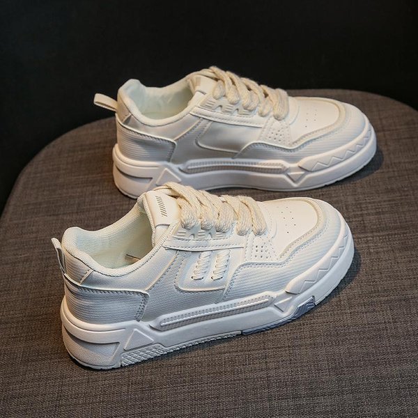 Zapatos Blancos PequeñOs Para Mujer, Nueva VersióN Coreana De Primavera, Zapatillas De Deporte De Suela Gruesa Para Estudiantes Femeninas, Zapatos Deportivos Casuales Para Mujer 40 Gray-image