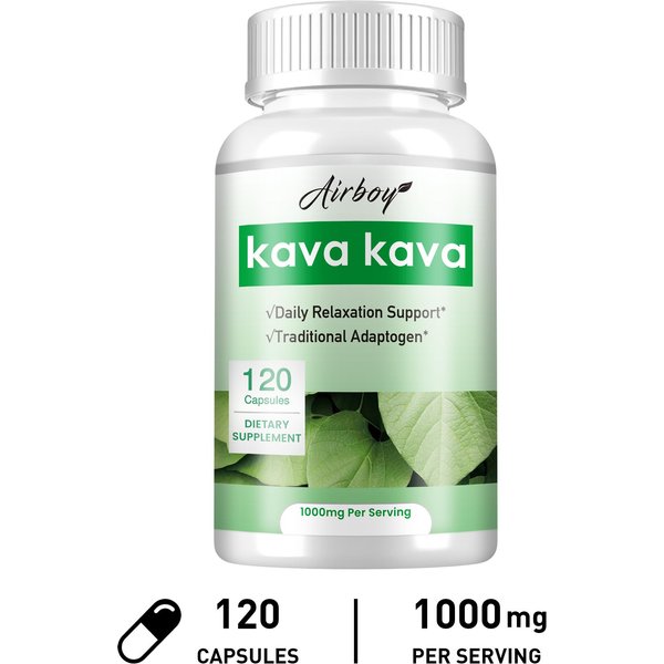 Airboy - Kava Kava 1000Mg KapsułKi Suplementu Diety - Zdrowie Nastroju 120*1-image