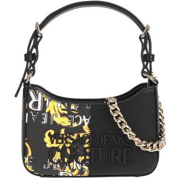 Versace Jeans Couture Moda Patchwork Zamek Torba Na Ramię ŚRednia Damskie Torby Czarny 74VA4BP4-ZS599-G89 Black,Basic Set (Bag+Dust Bag)-image