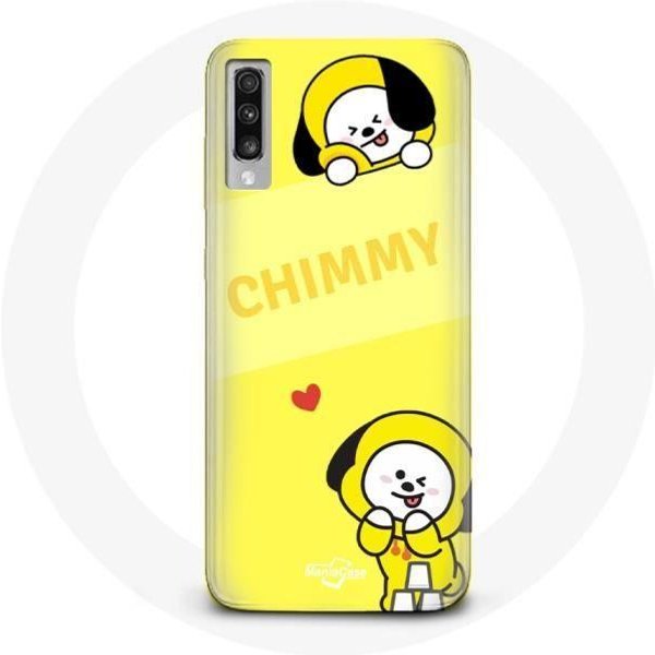 Funda Para Samsung Galaxy A50 BTS Bangtan BT21 Chimmy Jimin Fondo Amarillo-image