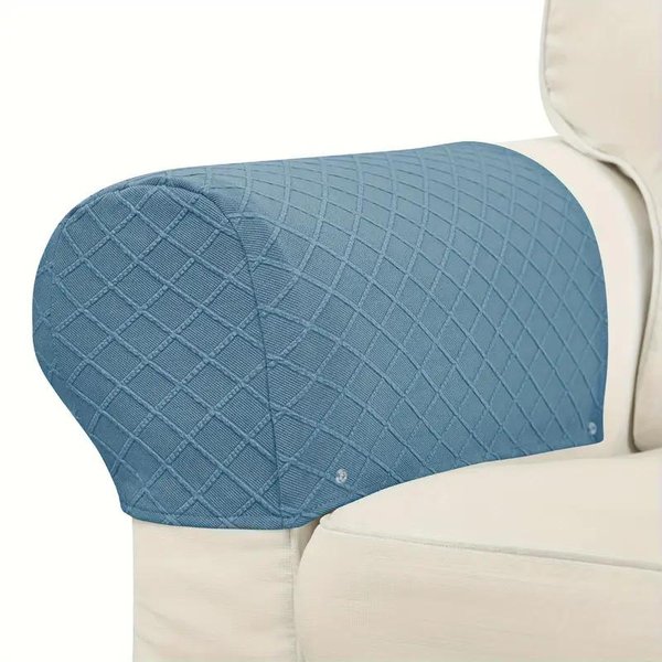 Fundas Para Reposabrazos De Sofá Color SóLido A Prueba De Polvo Almohadilla Protectora Para Reposabrazos De Sofá Funda EláStica Suave Para Reposabrazos De Sofá Para Sala De Estar 2 Piezas 2Pcs Armrest Covers-image