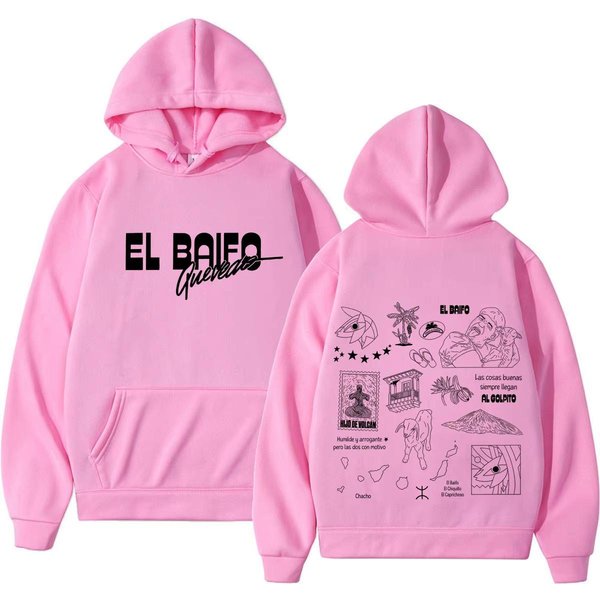 Quevedo EL Baifo ÁLbum 2026 GráFicos De Gira Sudaderas Hombres Mujeres Hip-Hop Jersey OtoñO Invierno Holgado Vintage Estampado Sudadera M-image