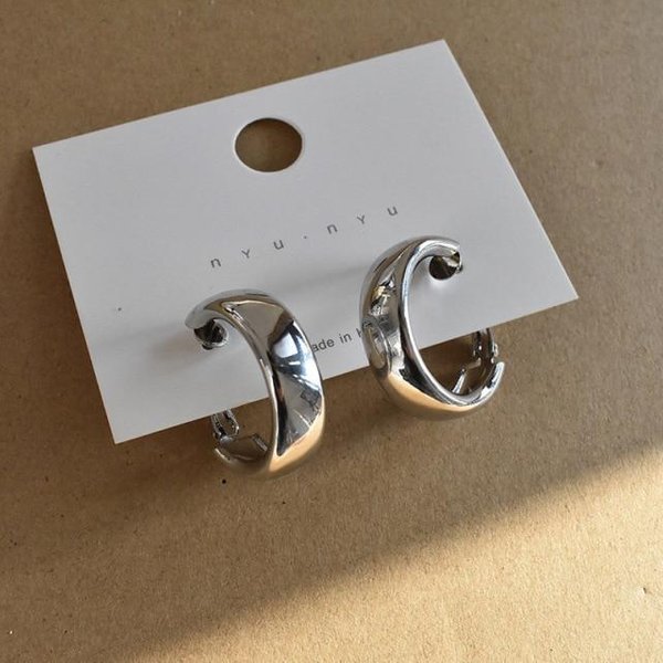 Pendientes Cuadrados Minimalistas Retro, Pendientes Irregulares Con BotóN, Nuevos Pendientes De Moda De Viento FríO Exagerados Para Mujeres, Accesorios De Apertura Gray-image