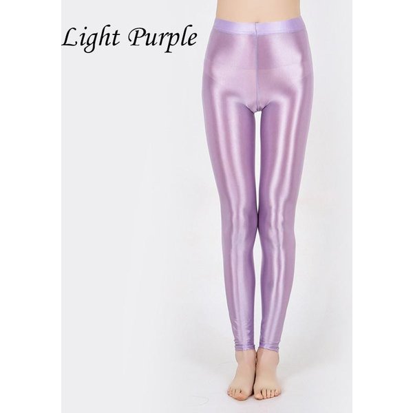 Pantalones Ajustados Satinados Brillantes De Cintura Alta Deportivos Para Mujer Fitness Yoga Brillantes Mallas Leggings De Alta Elasticidad Brillantes XL Gray-image