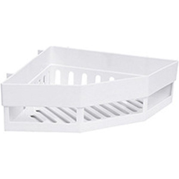 Estante Jabonera TríPode BañO Esquina Montado En Pared Organizador Sin Costuras(Beige) White-image