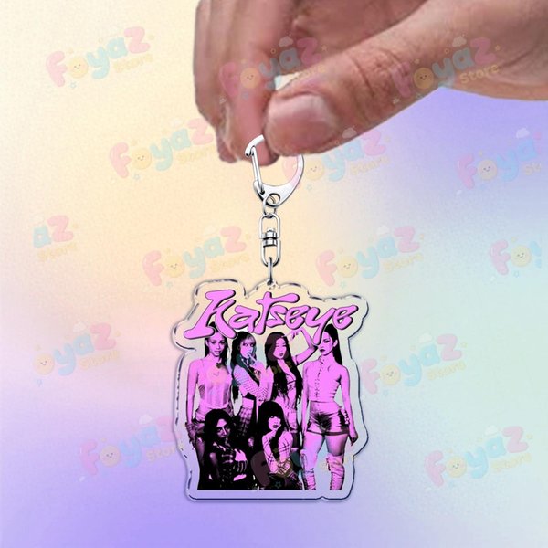 Manon Katseye Kpop Breloczek Do AkcesorióW Torby Urok Yoon Chae Megan Lara Sophia Daniela Breloczki ŁAńCuszki Kluczy Prezenty Dla FanóW Beige-image