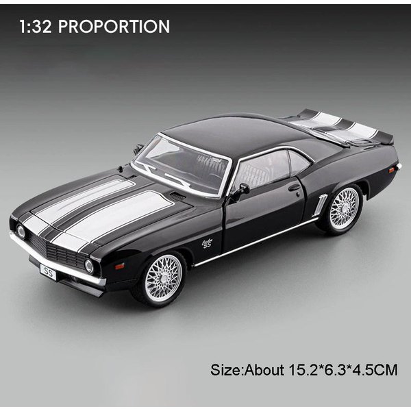 1:32 Camaro Ss SamochóD Sportowy Model Zabawkowy DźWięK ŚWiatłO Pull Back Amortyzacja Modele Super SamochodóW Metalowy Korpus Pojazdy Ozdoba Domowa-image