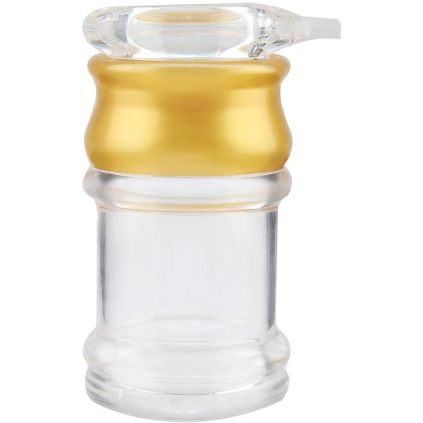 AcríLico Transparente Y Dorado Botella De Aceite Olla Para Condimentos LíQuidos Salsa De Soja Vinagre Cocina (Sg) Medium 4.75L-image