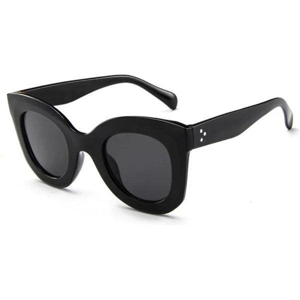 Okulary PrzeciwsłOneczne Cat-Eye Klasyczne Damskie MęSkie Projektant Outdoor Klasyczny Styl Okulary PrzeciwsłOneczne Damskie MęSkie Stylowe Lustrzane Punkowe Odcienie Oculos De Sol Blackgray Black-image