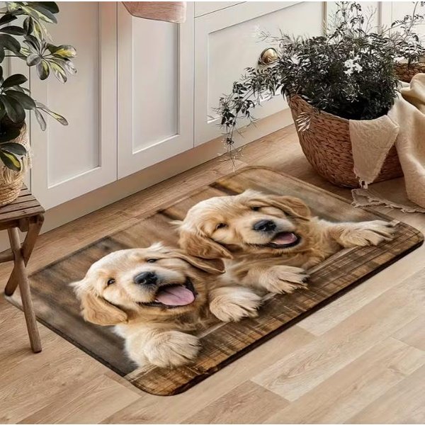 Dywanik Z Portretem Psa Golden Retriever, MięKka AntypośLizgowa Mata PodłOgowa Do WnęTrz I Na ZewnąTrz, Do Przedpokoju I Wystroju Domu 50X80Cm-image