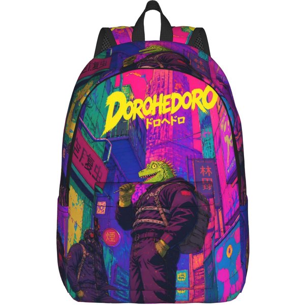 Dorohedoro Anime Klasyczny Plecak Outdoorowy Uczeń Turystyka PodróżE Plecak Na Co Dzień Dla MężCzyzn Kobiet Torby PłóCienne Na Laptop Komputer 14 Inches-image