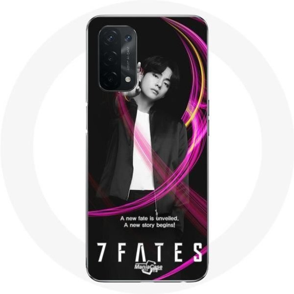 Funda Para Oppo A74 5G - Maniacase - Foto Conceptual De BTS V - Flexible - Blanca - Mixta-image