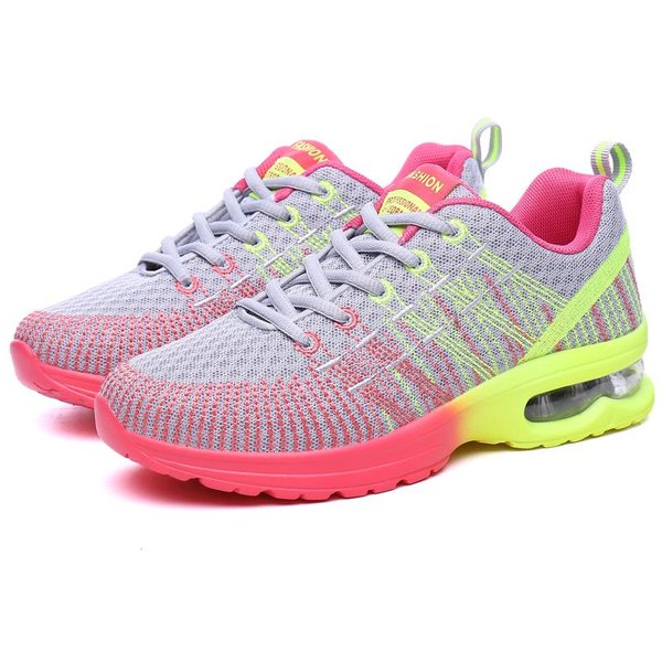 Zapatillas De Running De Malla Transpirable Para Mujer Zapatillas Deportivas Ligeras Primavera Y Verano AmortiguacióN Sobredimensionada Zapatillas Casual CóModas 35 White-image