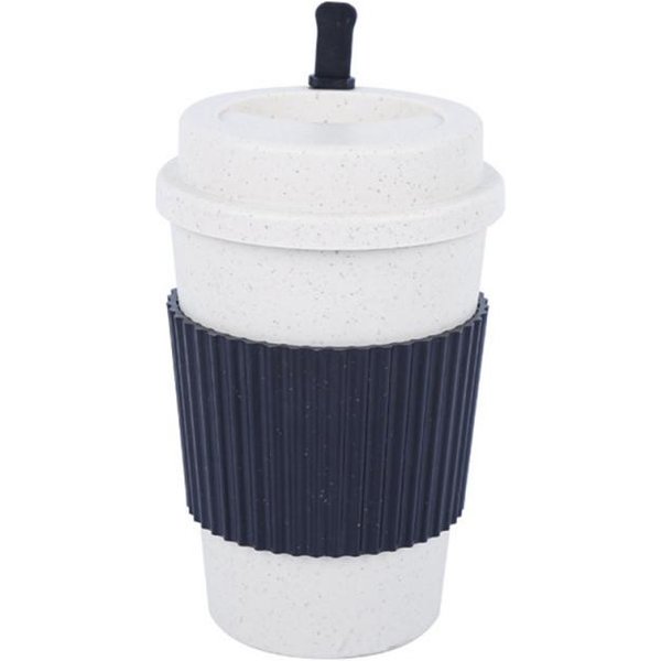 450 Ml Kubki Do Kawy Z Pokrywkami SłOma Pszeniczna Wielokrotnego UżYtku PrzenośNy Kubek Do Kawy MożNa Myć W Zmywarce Kubek Do Kawy Kubki PodróżNe Do Kawy I Herbaty 401-500Ml White-image