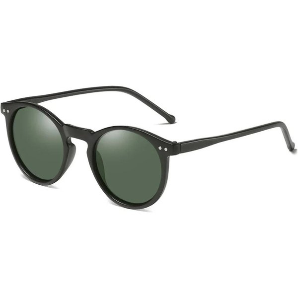 Gafas De Sol Polarizadas Hombre Mujer DiseñAdor Retro Redondas Gafas De Sol Vintage Masculino Femenino Gafas UV400 Black-image
