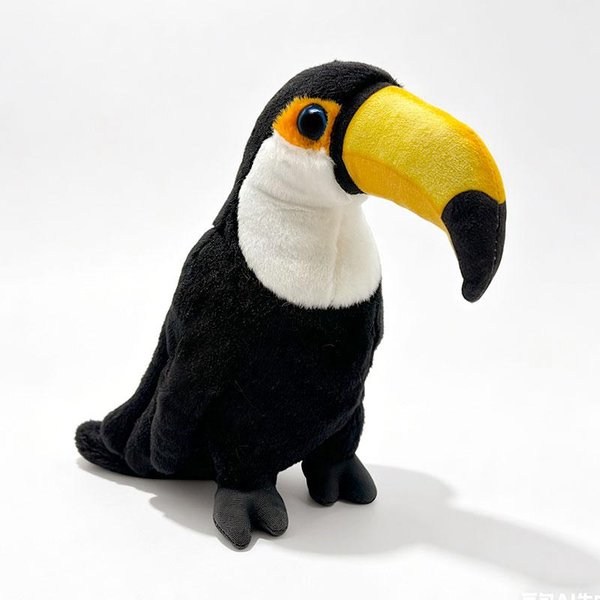 2235Cm Urocza Realistyczna Flaming Toco Toucan Pluszowa Lalka MięKki Wypchany Ptak Zwierzę Zabawka Dzieci Uspokajacz Zabawka Urodzinowa ChłOpiec Dziewczynka Pink-image